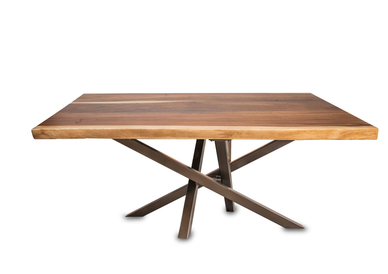 Astoria live edge dining table with solid wood top