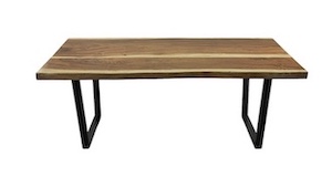 Atlas live edge dining table in solid wood