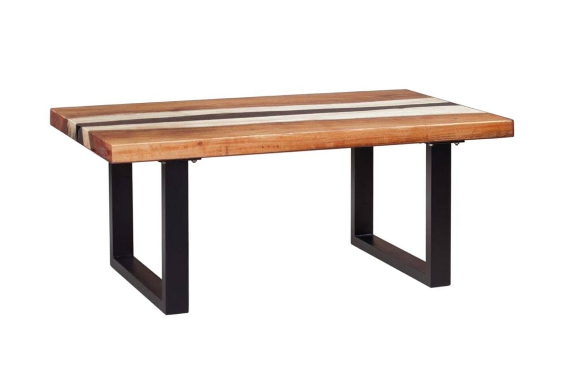 Epoxy and wood coffee table