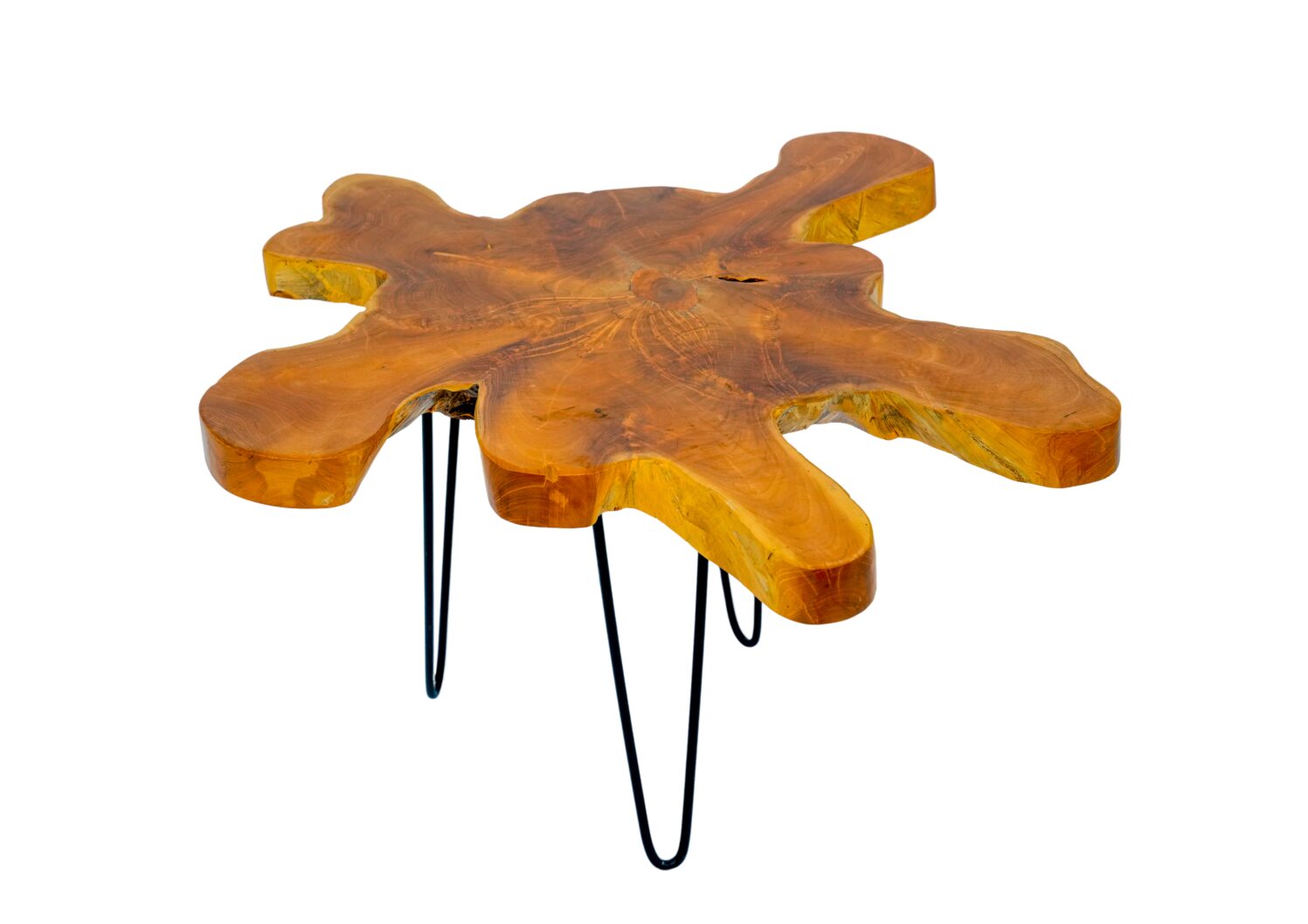 Live Edge Teak Side Table