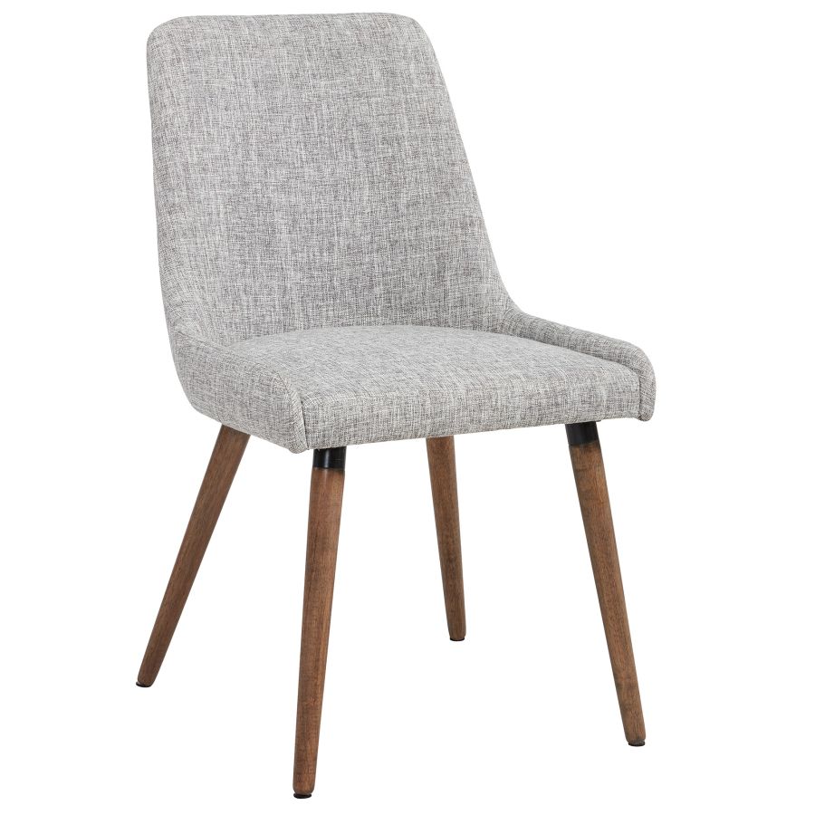 Mia Side Chair, In Light Grey and Grey Leg