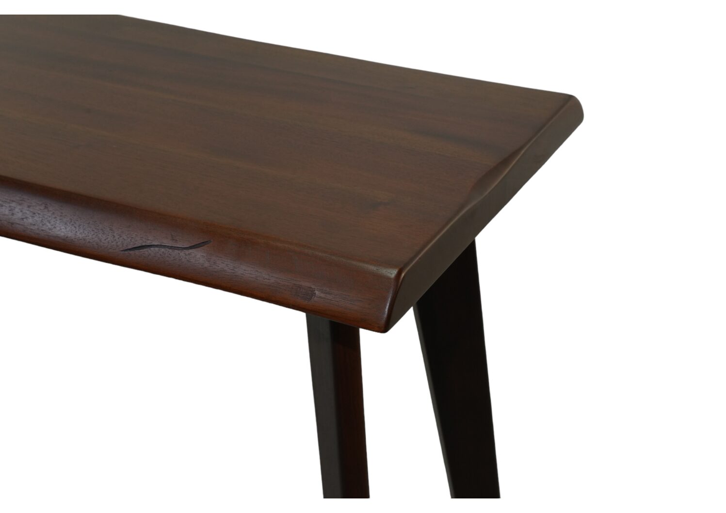 Milo live edge coffee table in a living room
