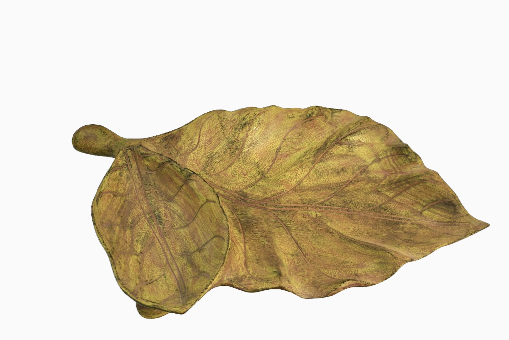 Rustic Teak Leaf Bowl